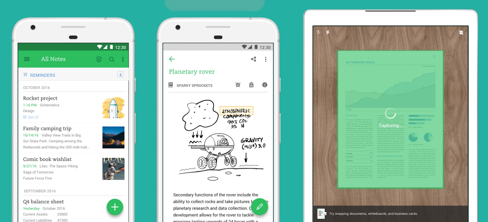 Mobilná kancelária aplikácia Evernote screenshot