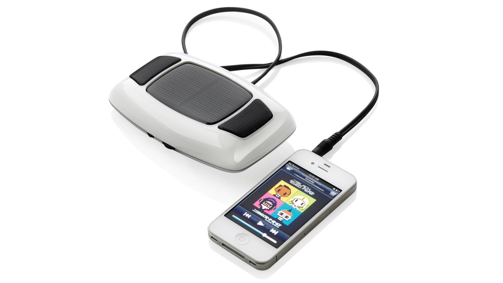 Solárna nabíjačka na smartfón s reproduktorom
