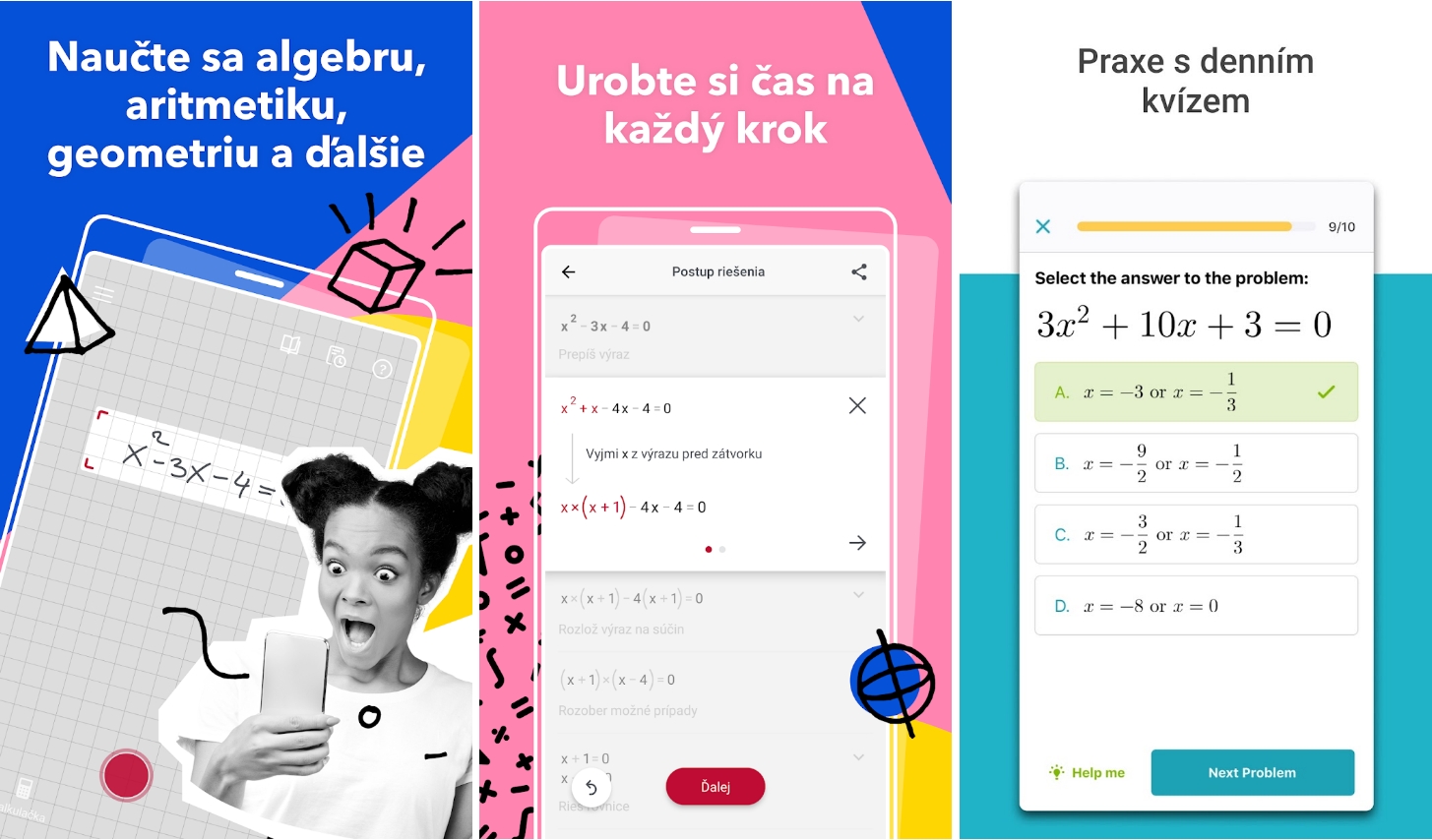 Appka na príklady z matematiky